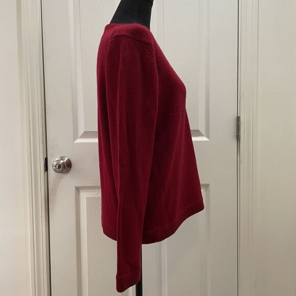 Ralph Lauren 100% Lambswool Red Tight Knit Sweater Women's‎ Size Small - Picture 2 of 9